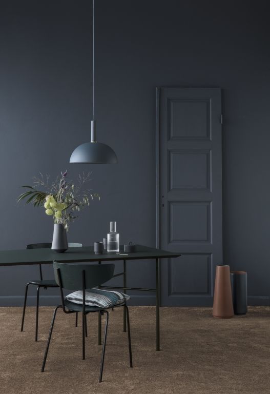 Ferm Living Herman stoel zwart, zwart onderstel