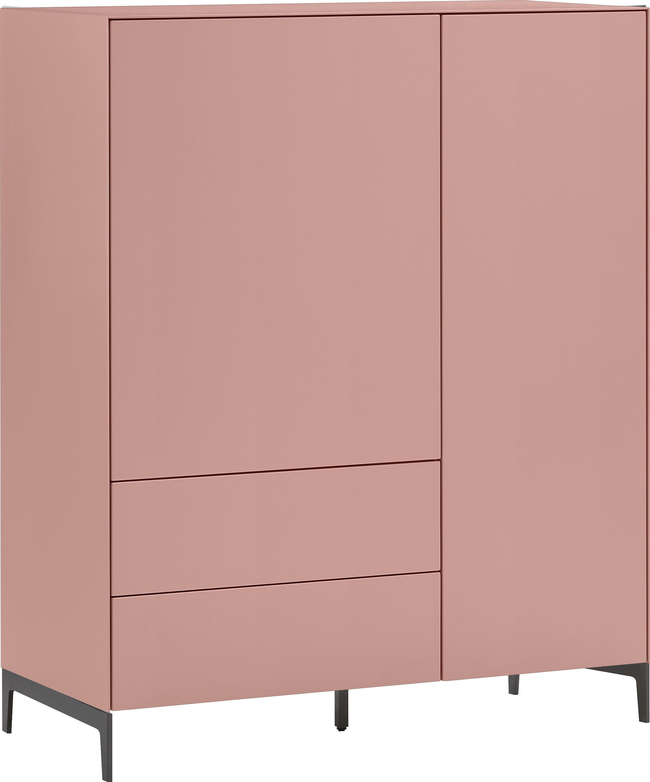 LUX Highboard - Rosa / B: 100.0 cm x T: 46.0 cm x H: 123.5 cm