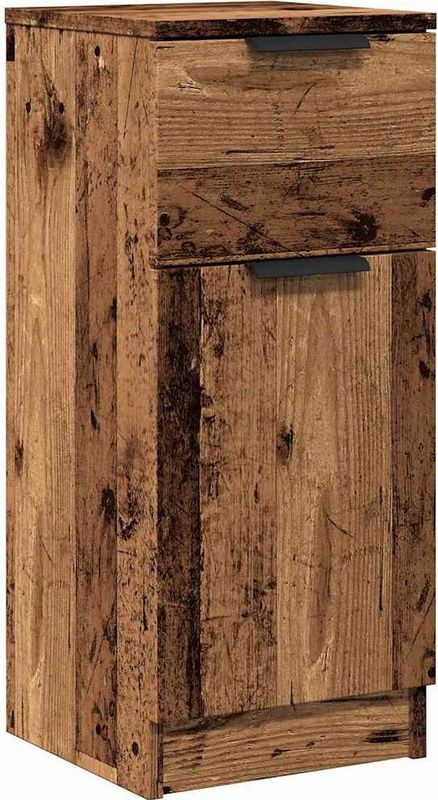 vidaXL - Dressoir - Oud Houtkleurig - Bewerkt Hout - 2 Vakken 1 Lade