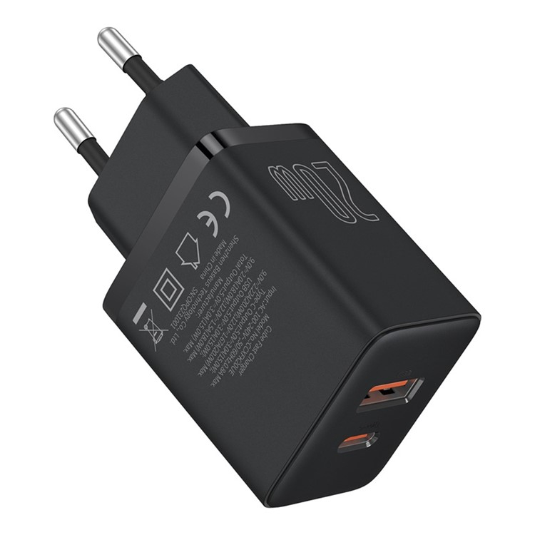 (20W) USB A / USB C Ladegerät Netzteil Power Delivery - Schwarz