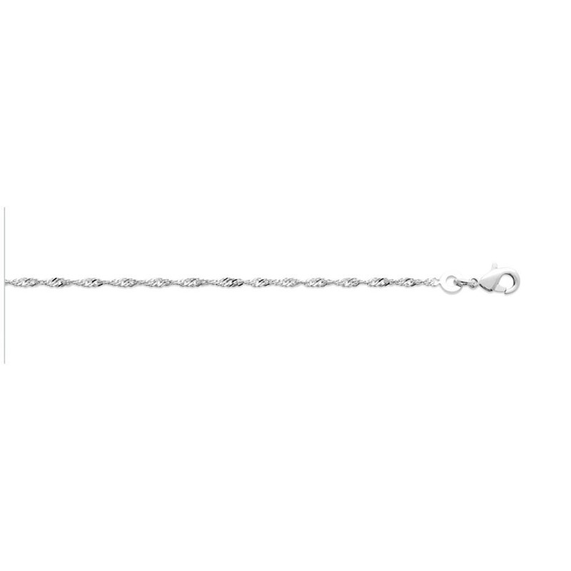 Chaine Femme - Argent 925 - Chaîne design - Largeur : 1,7 mm - Longueur : 40 cm