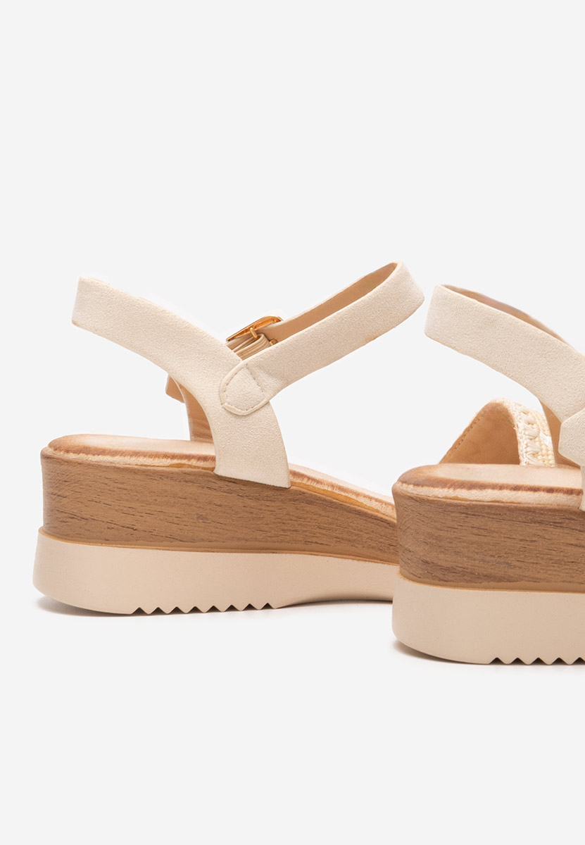 Sandales à semelle orthopédique beige Lavone