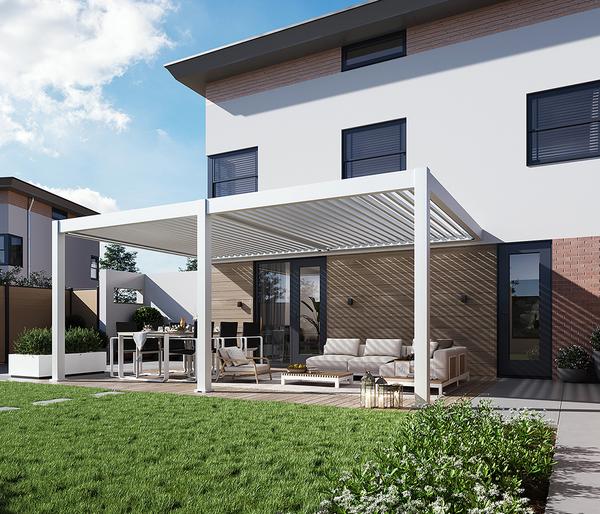 Weide Wand-Pergola LED E-Deluxe Plus 4x6, ca.