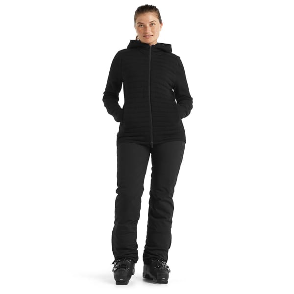 Veste polaire ICEBREAKER W ZONEKNIT LS ZIP HOODIE BLACK