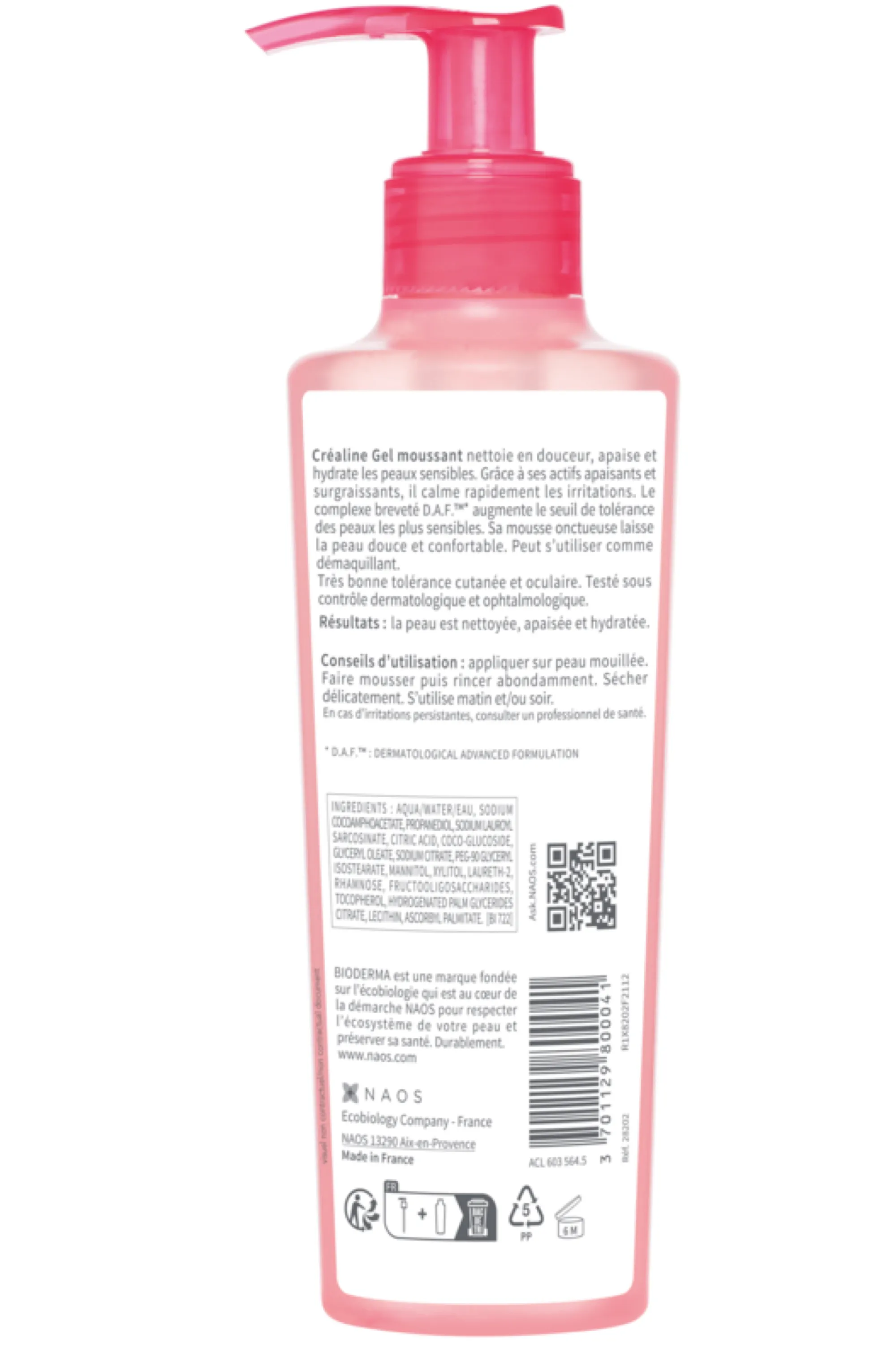 Bioderma Gel moussant nettoyant apaisant micellaire Créaline-100 ml