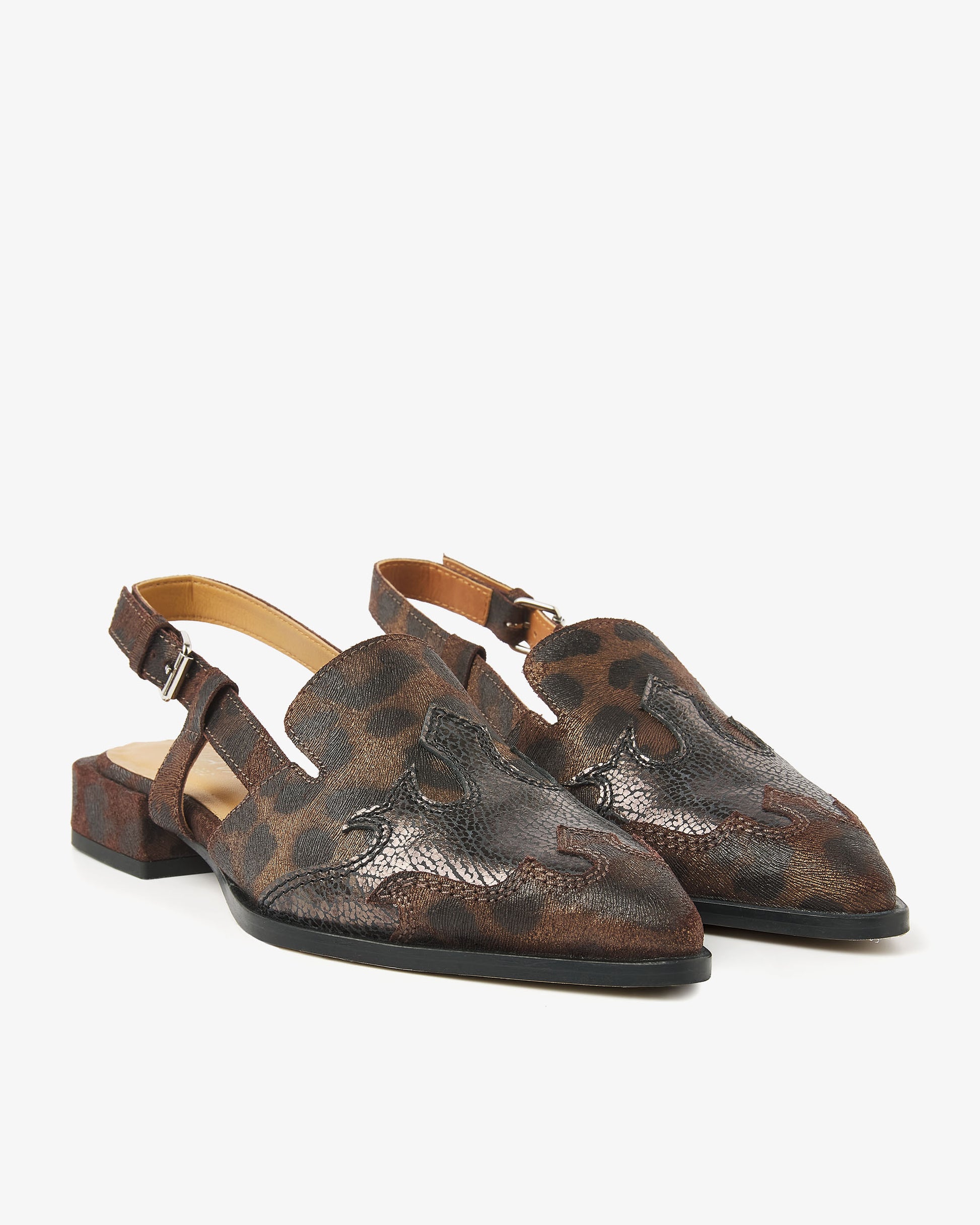 VIA VAI luipaardprint slingbacks Jazz Vaienna