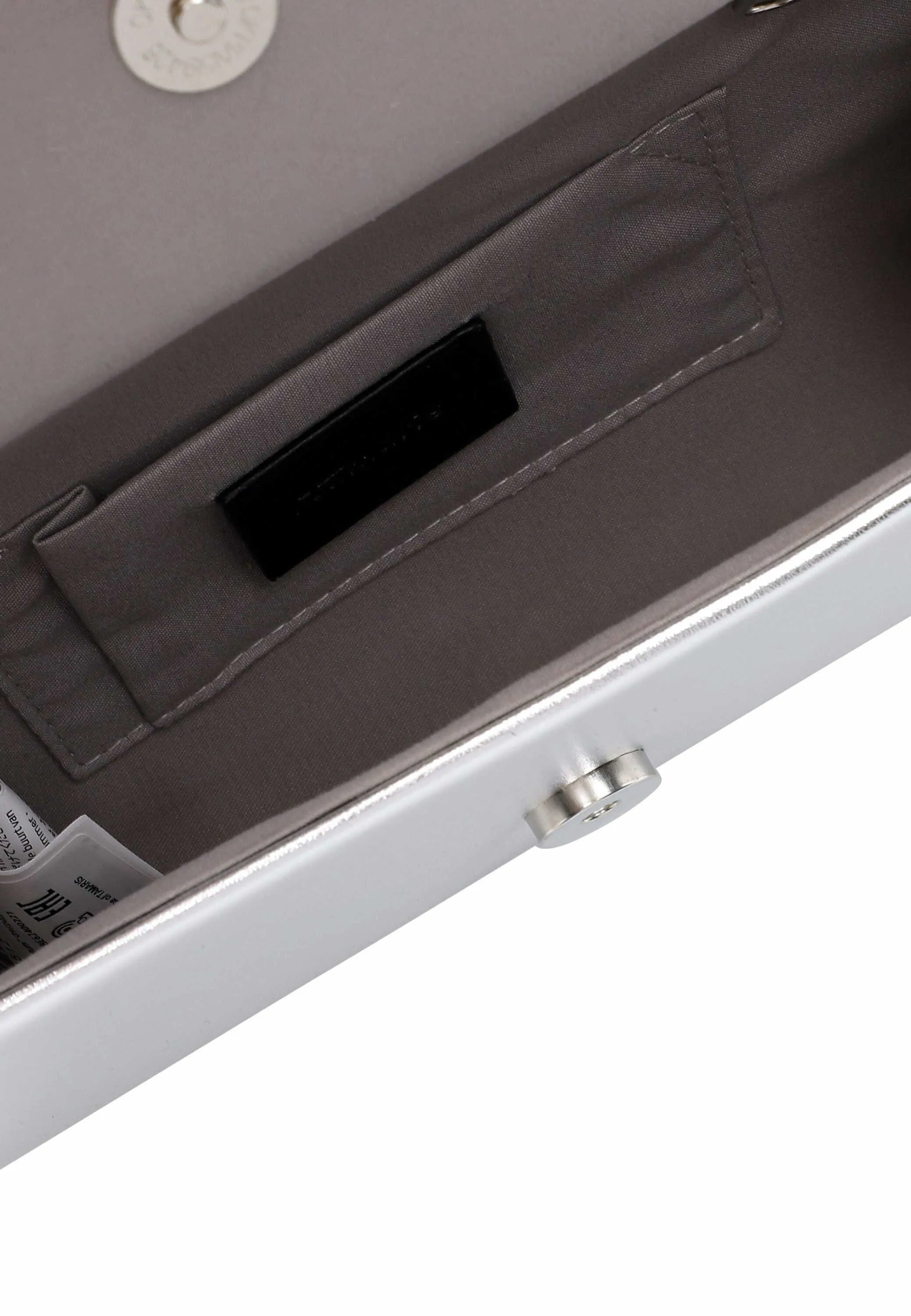 TAMARIS Clutch / Abendtasche Silber Lederimitat