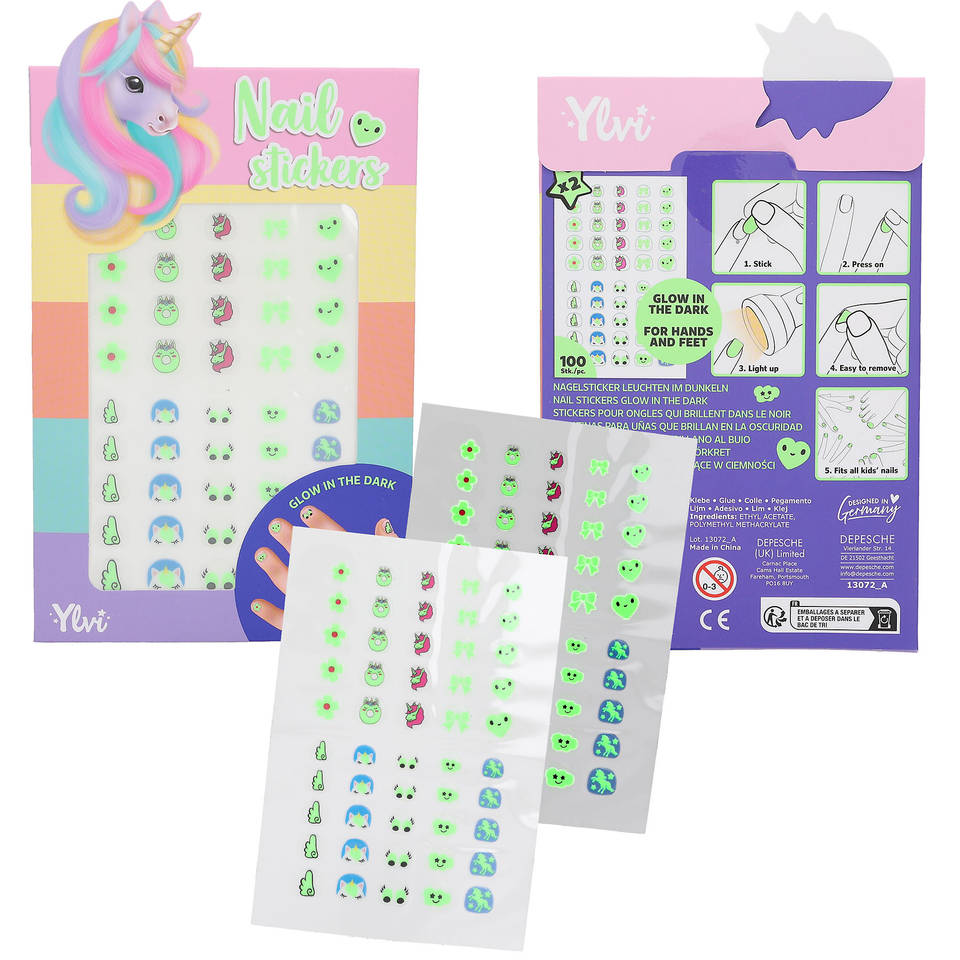 Ylvi nagelstickers glow in the dark