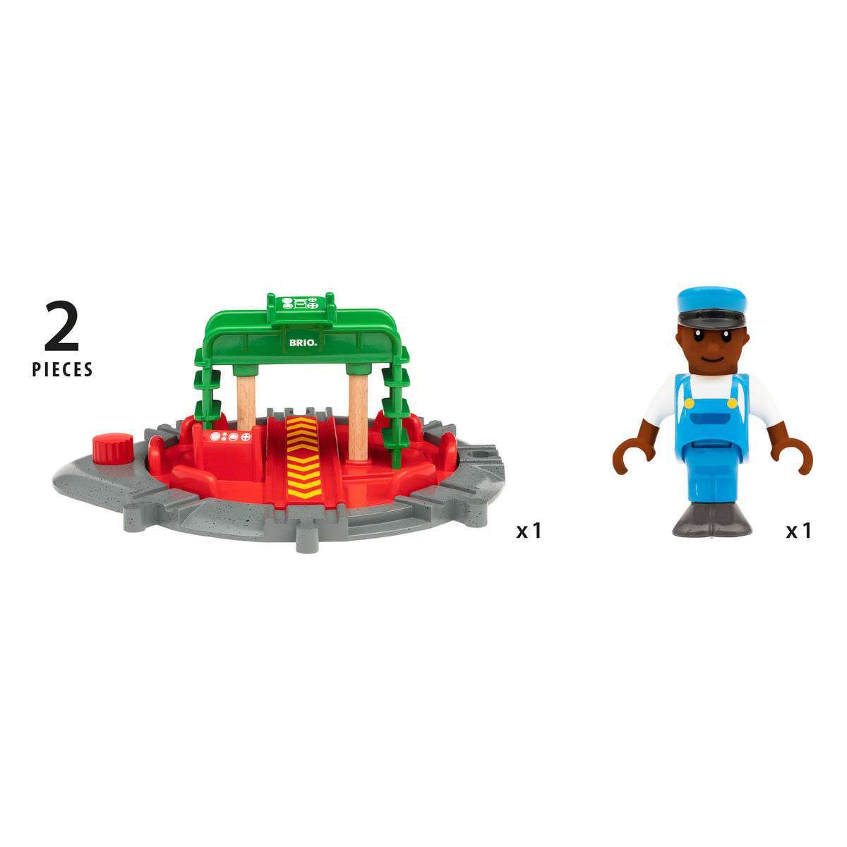 BRIO Spiel Lok-Drehscheibe mit Kontrollbrücke