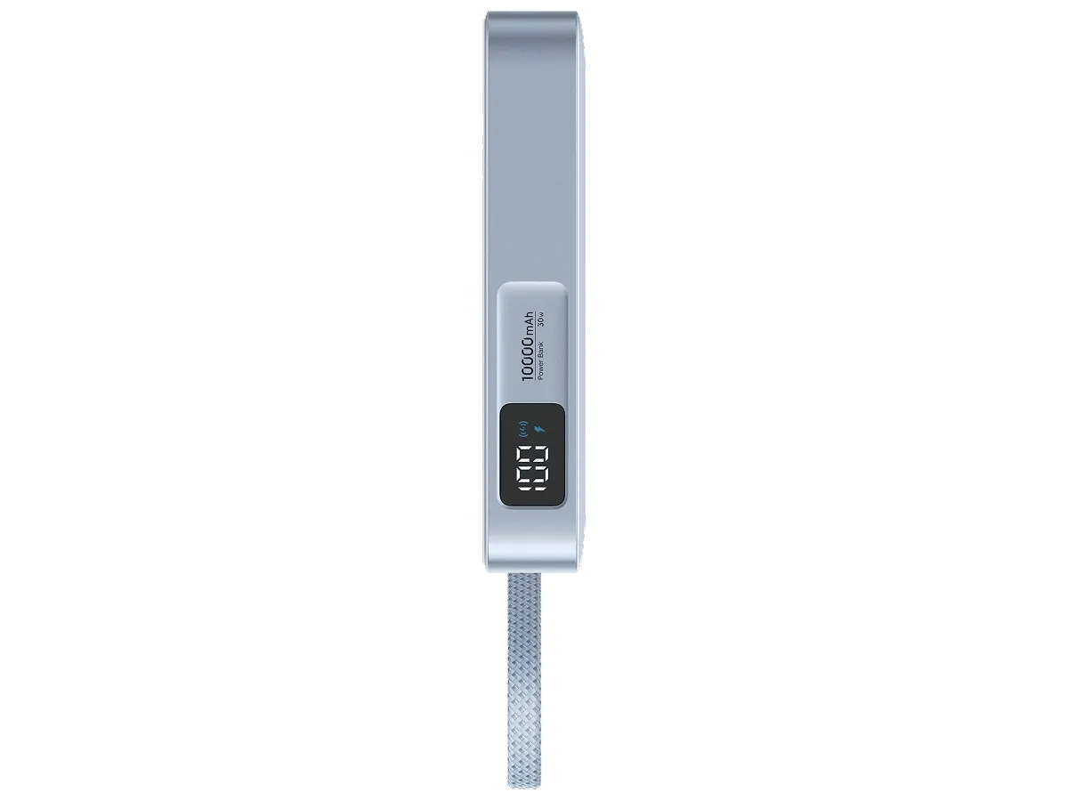 (25W) 10000mAh Magnetische Qi2 MagSafe USB C Powerbank Power Delivery Ladegerät inkl. USB C Ladekabel mit LED Anzeige (65958B) - Hellblau