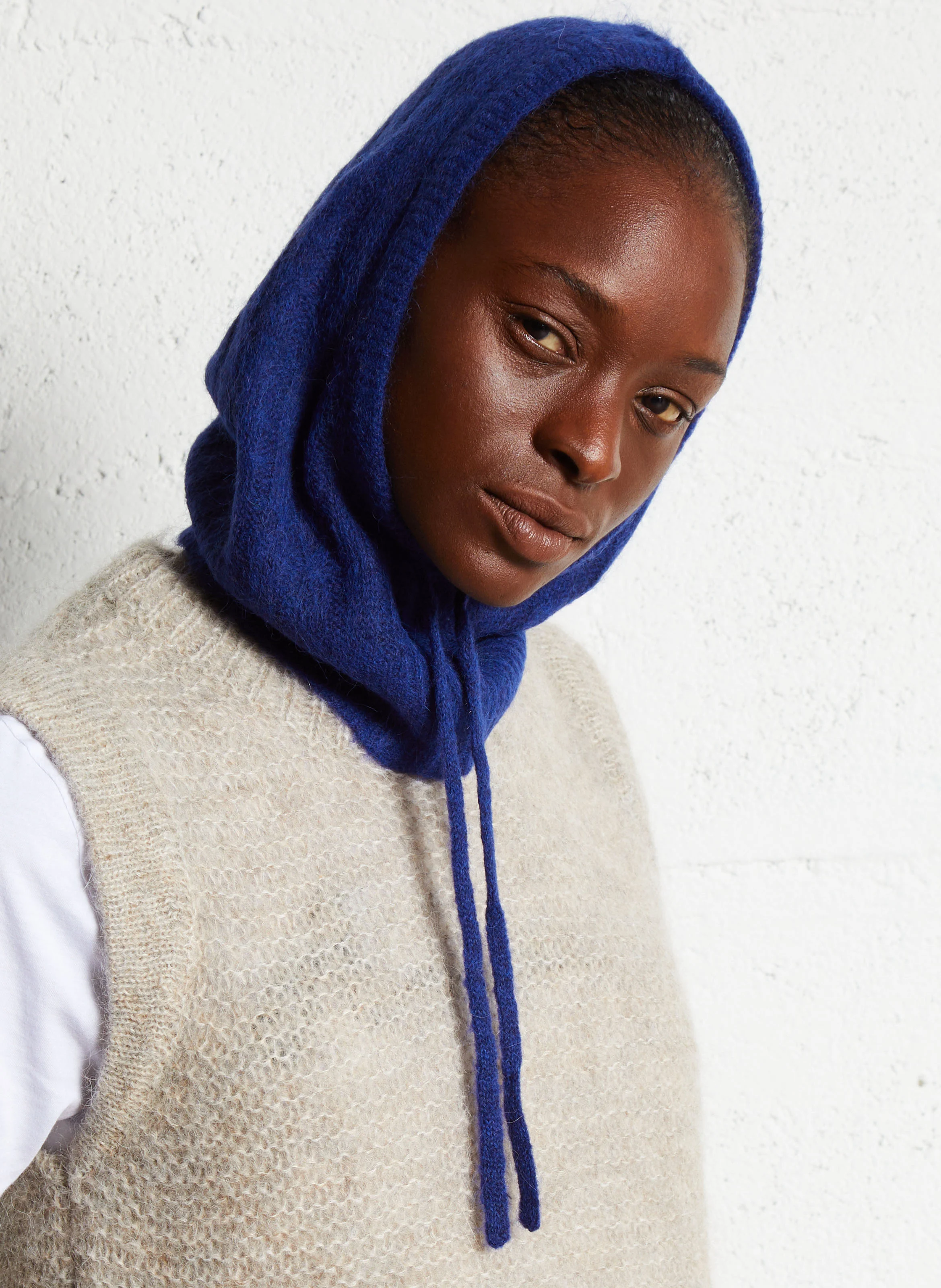 LIMONADE - Cagoule en laine mélangé | Bleu