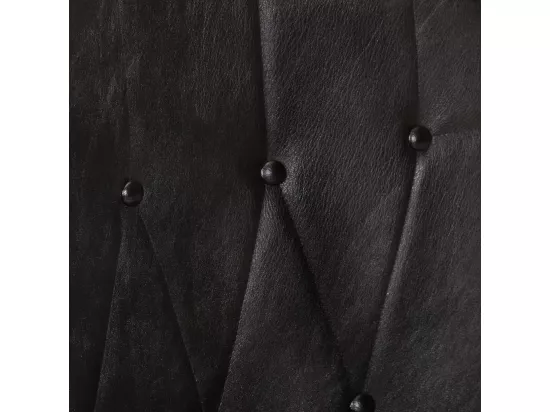 Chaise à oreilles Noir Cuir véritable