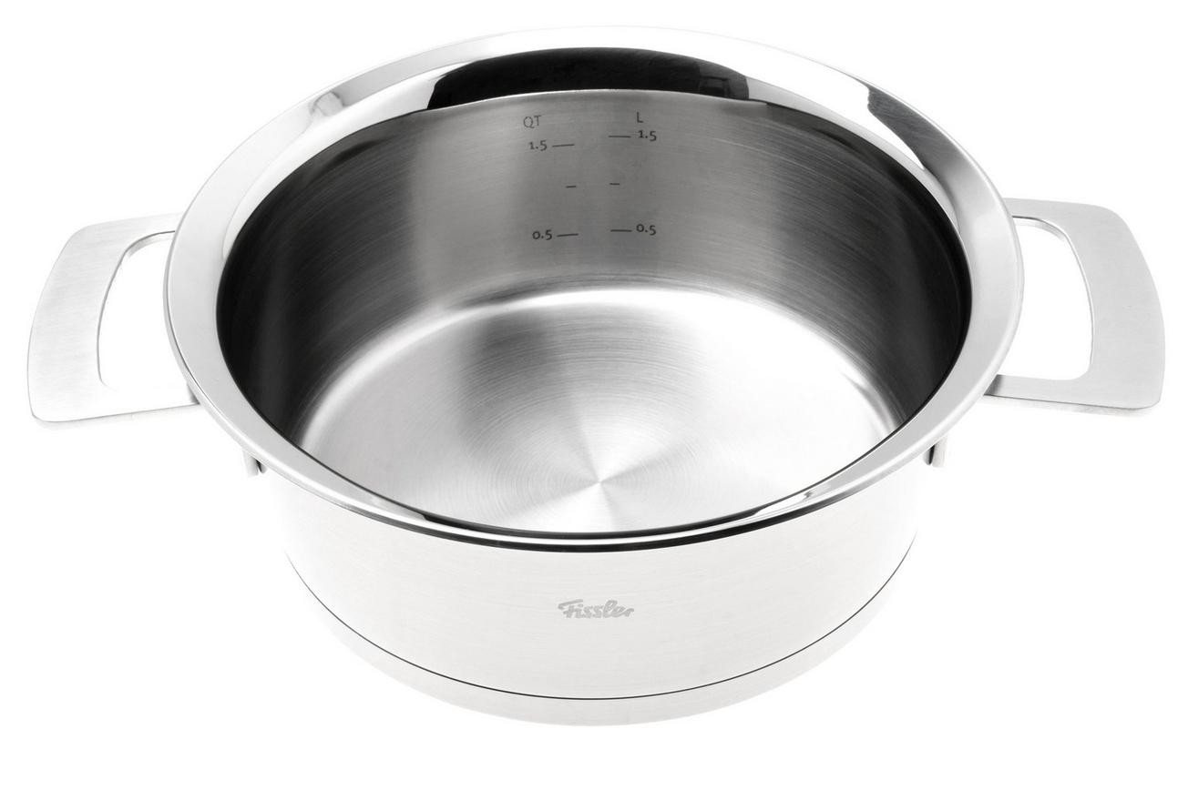 Fissler Phi Collection 016-123-20-000-0 lage kookpan, 20 cm, 2.3L, glazen deksel