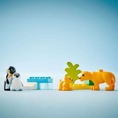 LEGO DUPLO Town 10442 Villdyrfamilier: Pingviner og løver