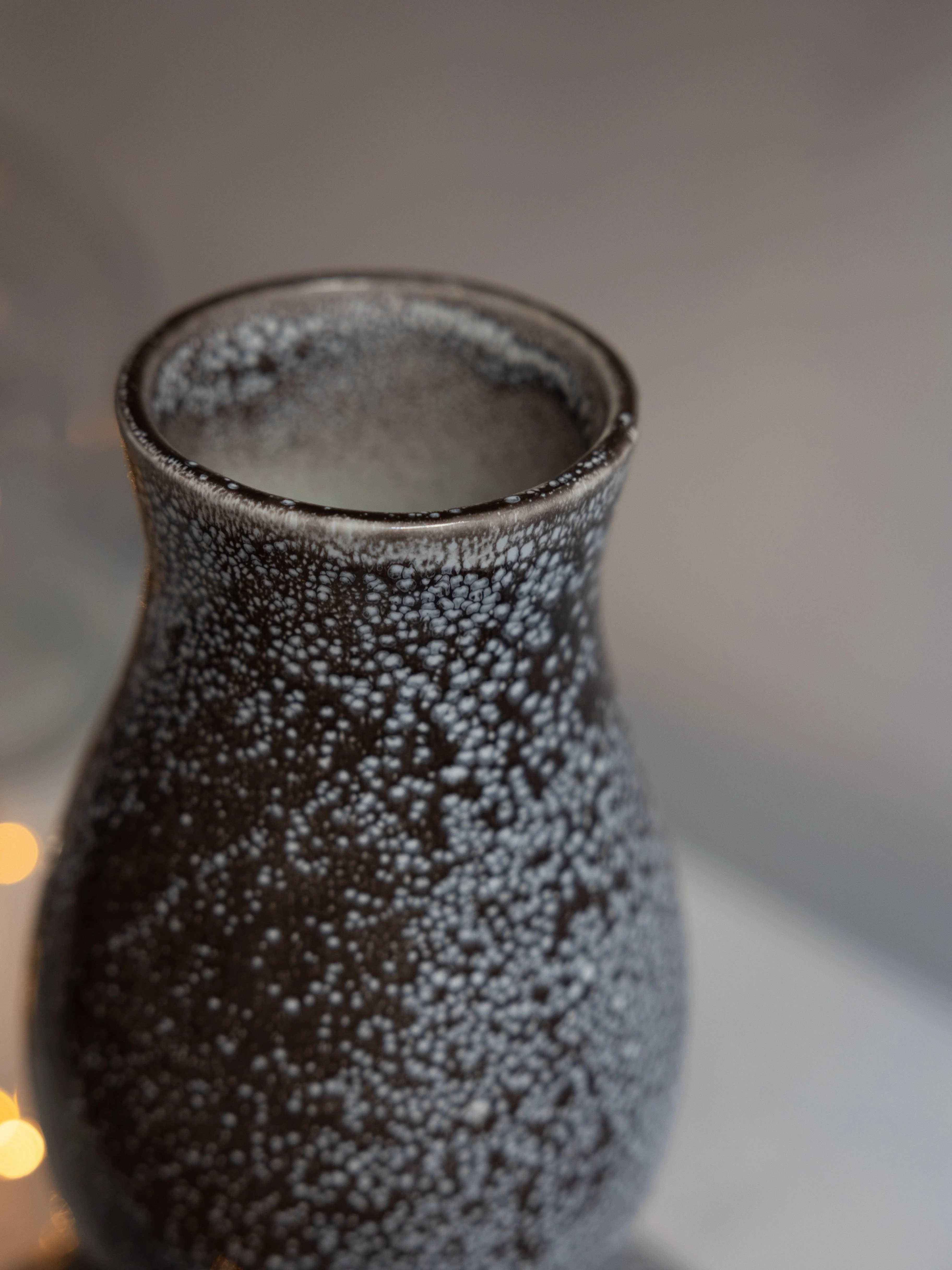 EDMOND - Le grand vase en faïence | Noir