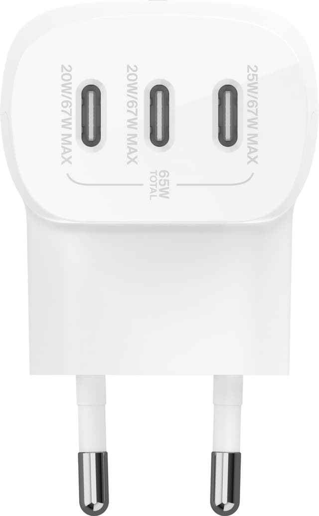 Belkin BoostCharge 3-port USB-C-oplader med USB-C-kabel