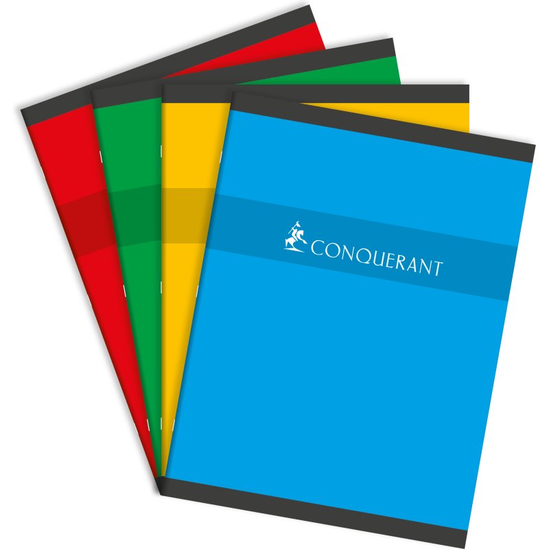Cahier dessin piqué conquérant sept couverture offset a4+ 24x32cm 48 pages 70g