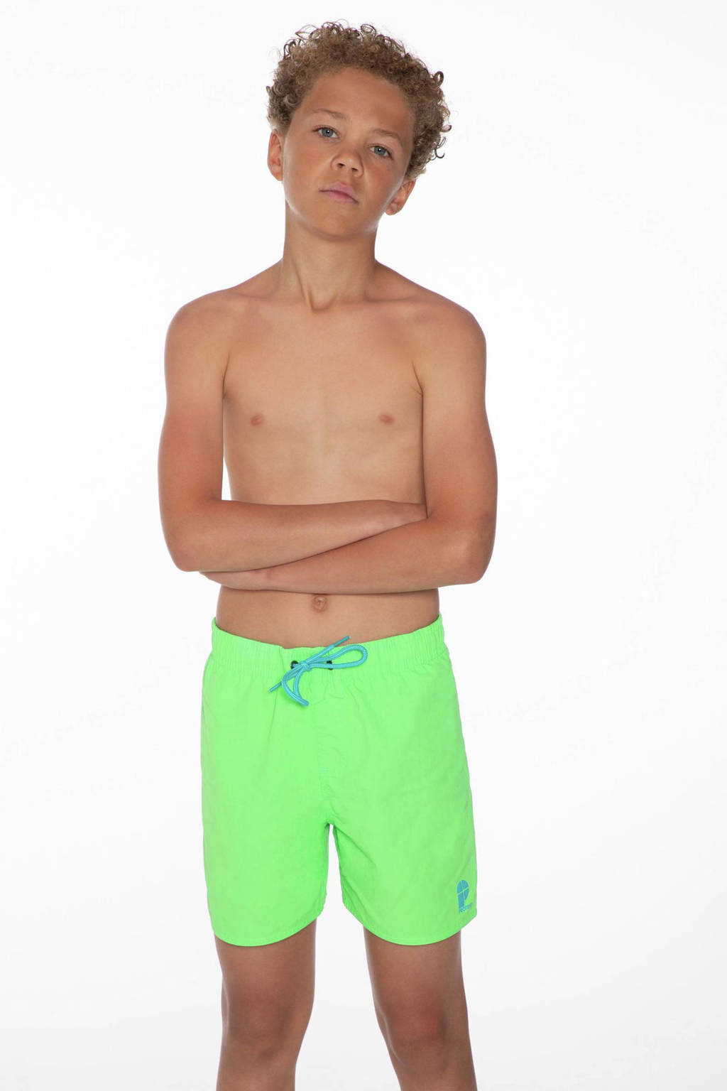 Mooie broekzwemshort CULTURE JR neon groen