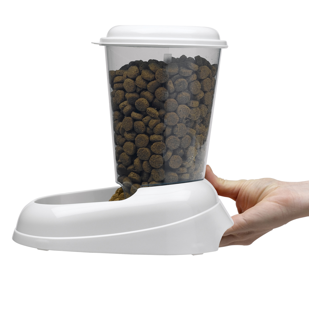 Ferplast distributeur de nourriture sèche, croquettes pour chats et chiens 3 litres zenith mangeoire pratique, distributeur de