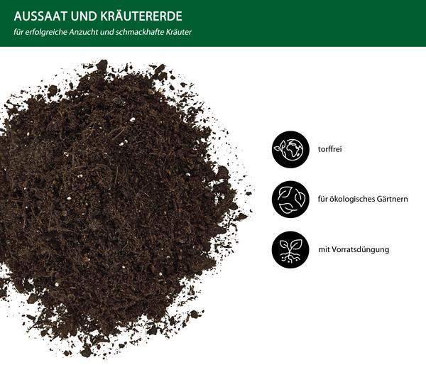 Dehner Bio Aussaat- und Kräutererde, 108 x 20