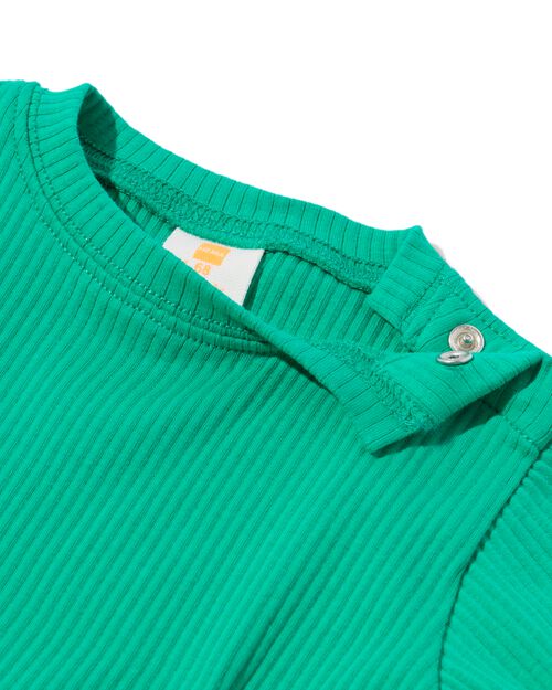 t-shirts côtelés pour bébé - 2 pièces vert