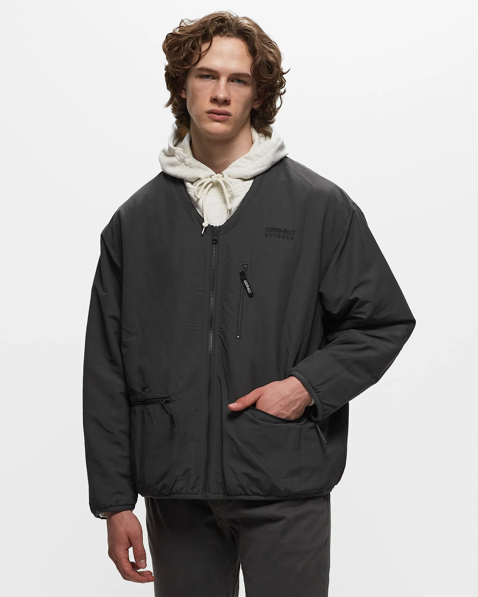 Gramicci REVERSIBLE FLEECE CARDIGAN