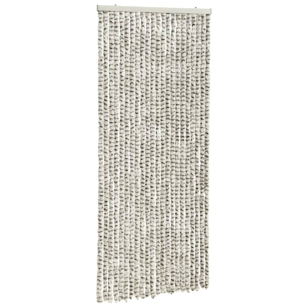Moustiquaire gris clair et gris foncé 90x220 cm chenille