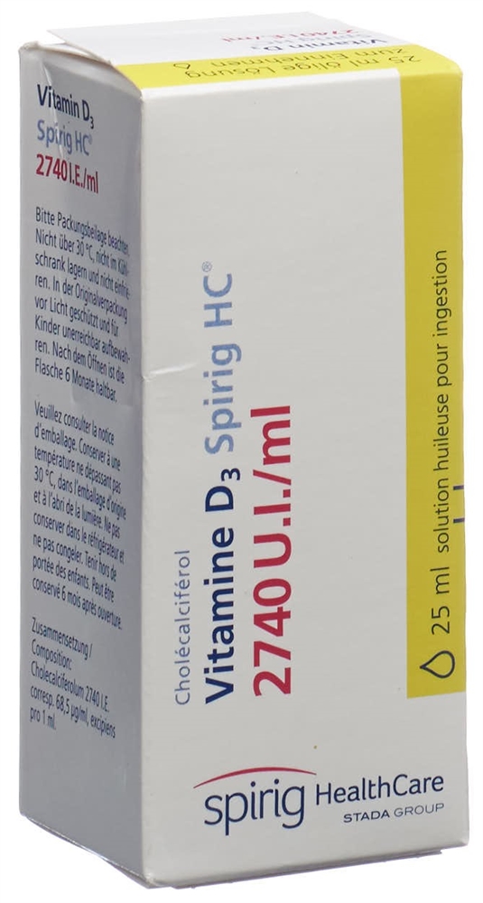 VITAMINE D3 Spirig HC Lös 2740 IE/ml ölige Lösung zum Einnehmen Fl 25 ml