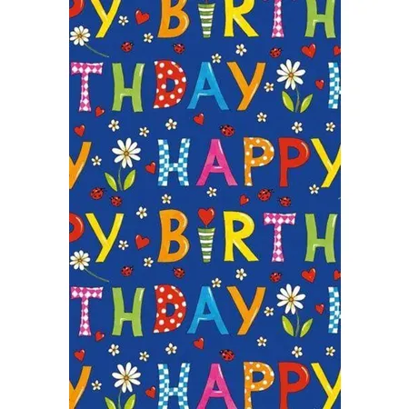 STEWO Geschenkpapier Happy Birthday 70cm x 2m