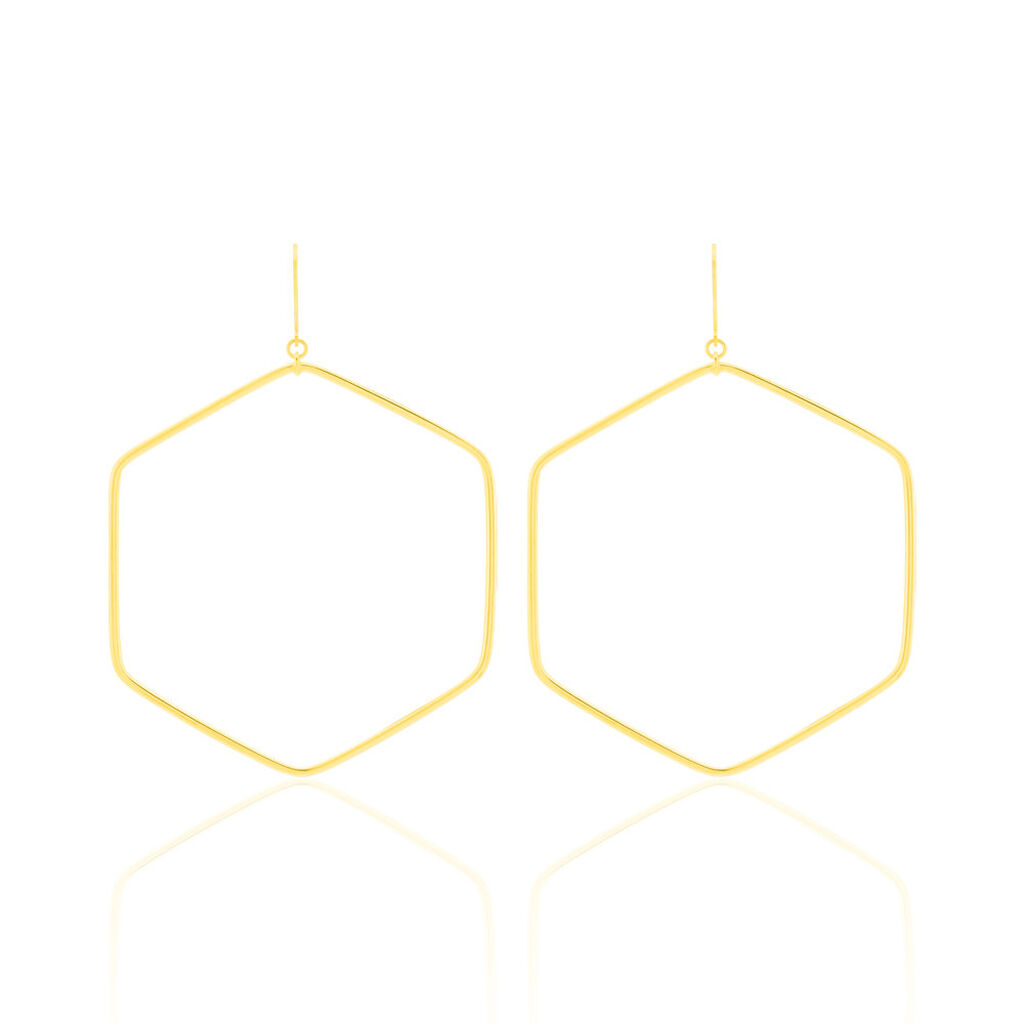Créoles Roseane Hexagone Or Jaune