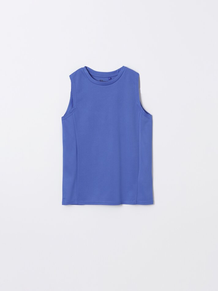 Camiseta esportiva sem mangas - Azul Royal