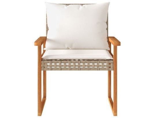 LES TENDANCES - Ensemble table et chaises de jardin-beige-2 places-518820