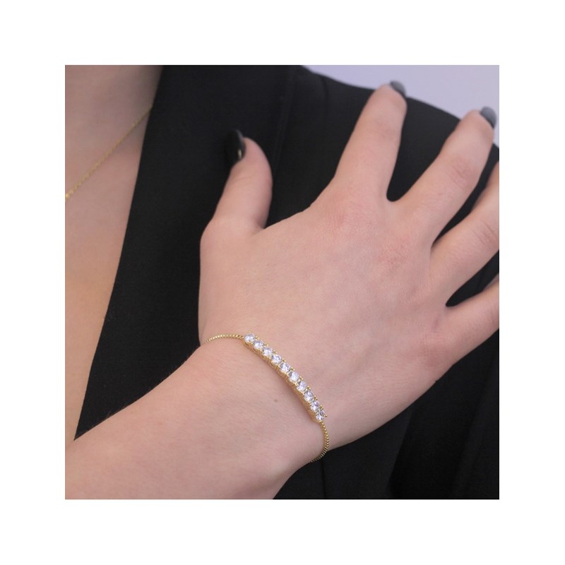 Bracelet Crystal Mia - Doré et Cristal