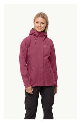 Veste Imperméable Jack Wolfskin Kammweg 2L Rouge Femme