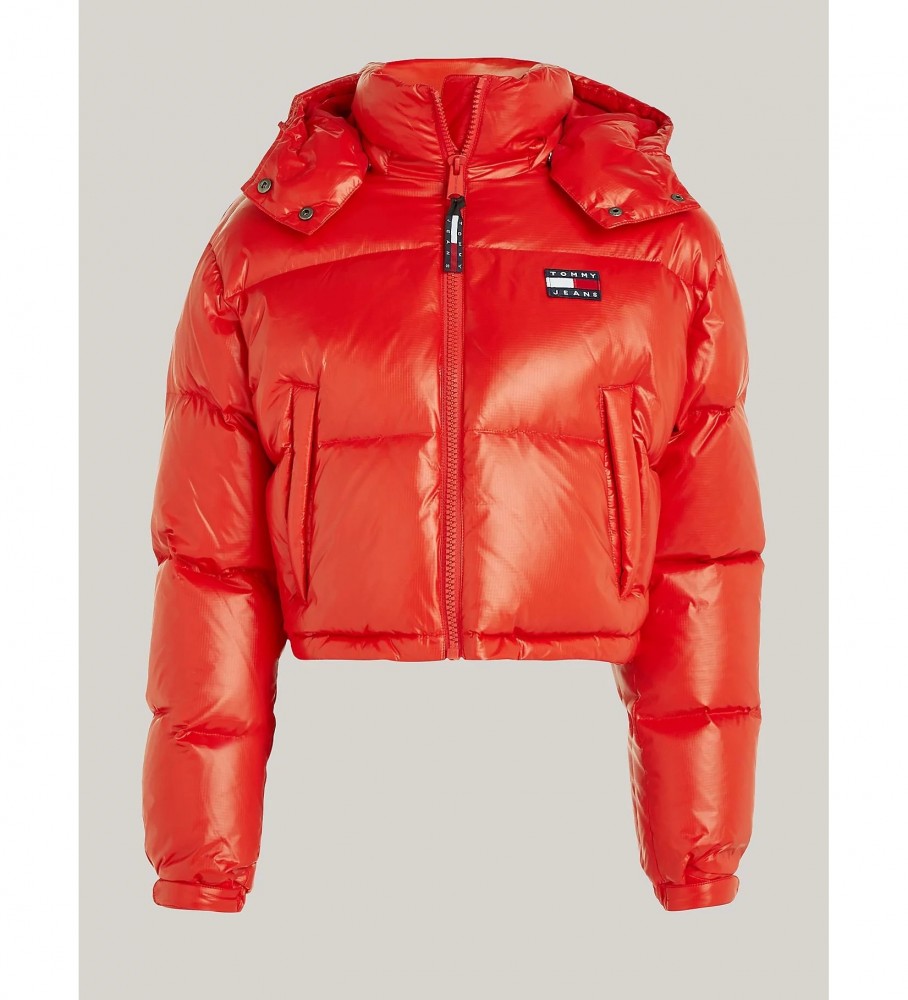 Jaqueta Tommy Jeans Alaska acolchoada e reciclada vermelha