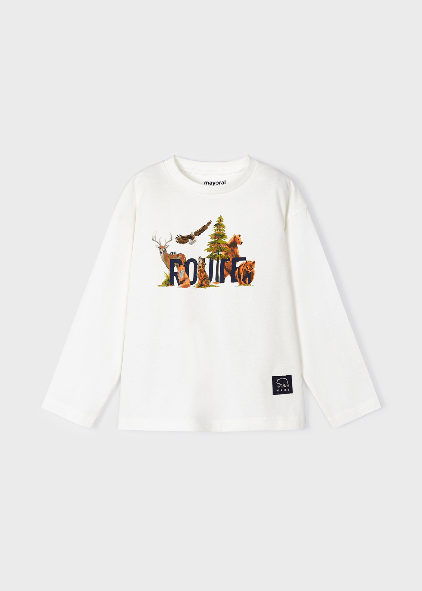 Camiseta infantil Better Cotton com ombros caídos