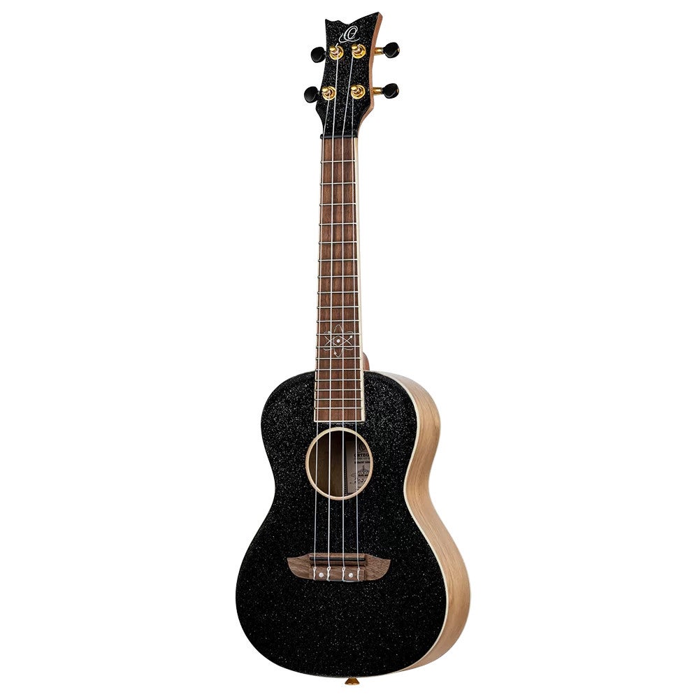 Ortega RUEL-MBK Element Series Concert Size Ukulele Metallic Black concert ukelele met gigbag