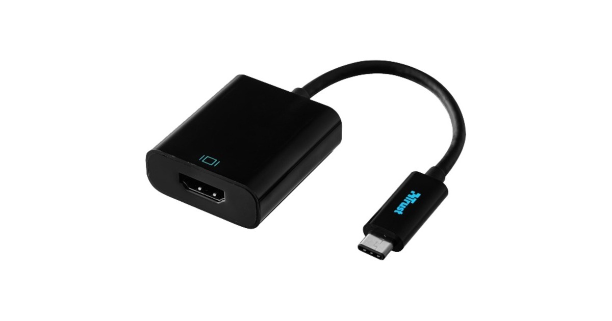 TrustUSB Type-C - HDMI Adapter usb-adapter  (Zwart, 21011)