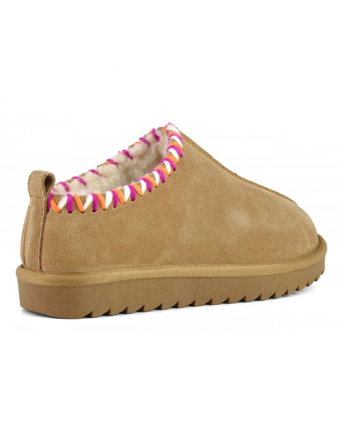 colors of california Sabot Femme in suede with stitchings