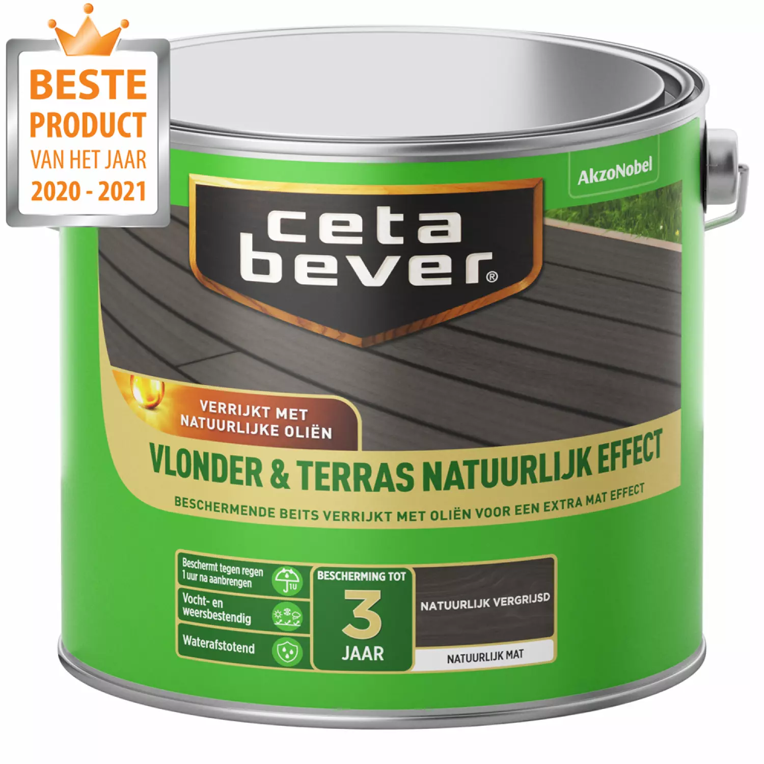 Cetabever Vlonder & Terras Natuurlijk Effect - Vergrijsd - 2,5L