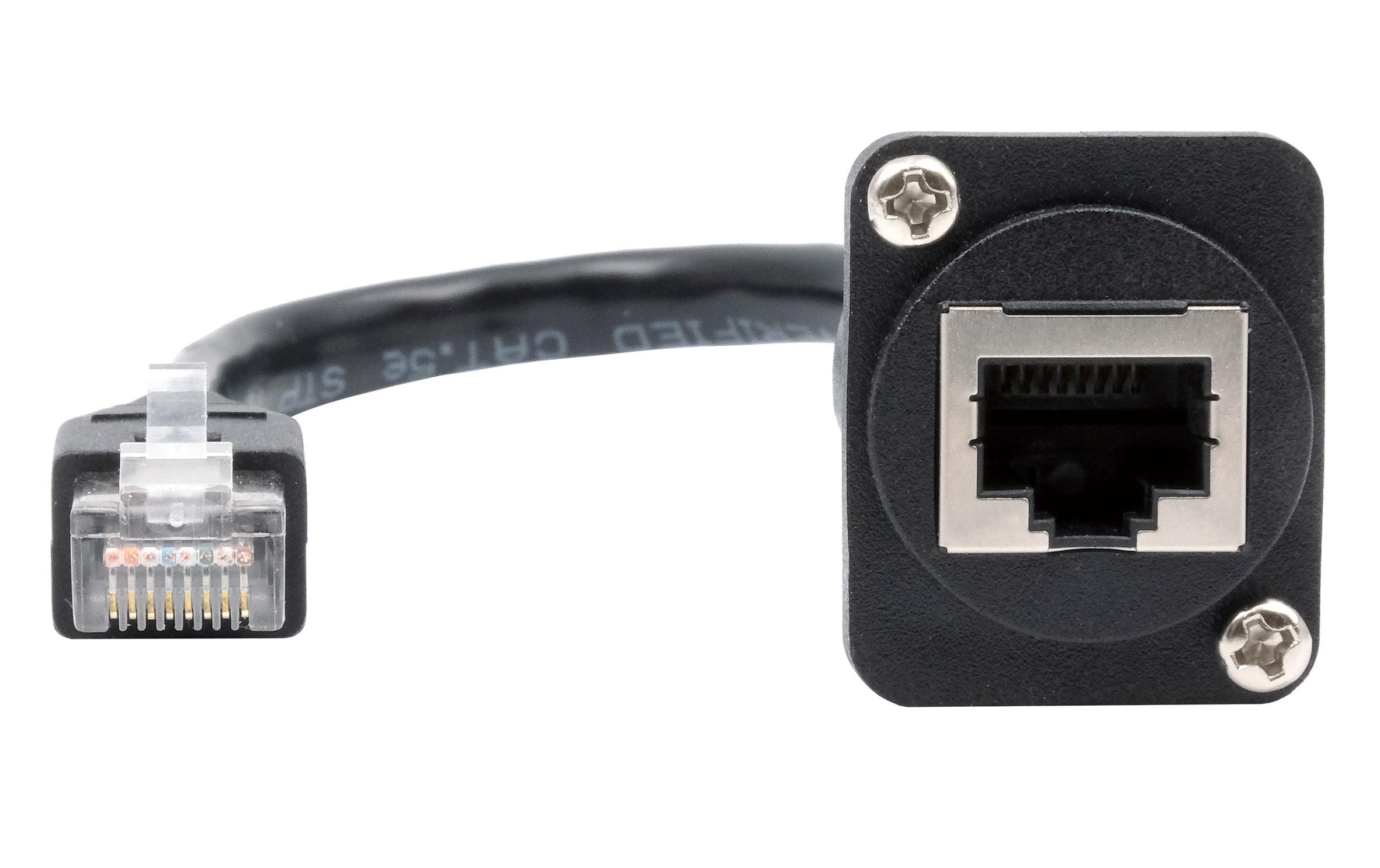 Modul D-Typ RJ45 Cat.5e Buchse zu Stecker 20 cmExsys D-Typ Modul RJ45 Cat.5e Buchse zu Stecker