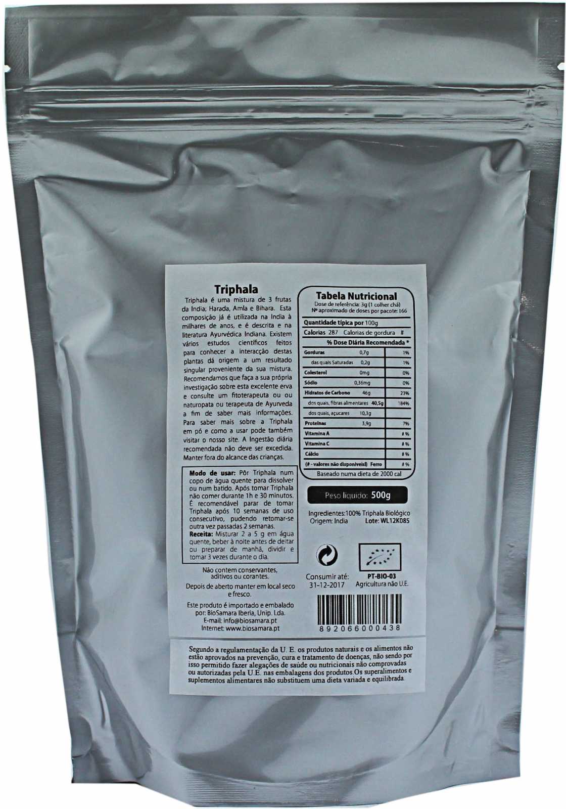 Biosamara Triphala em pó 125g
