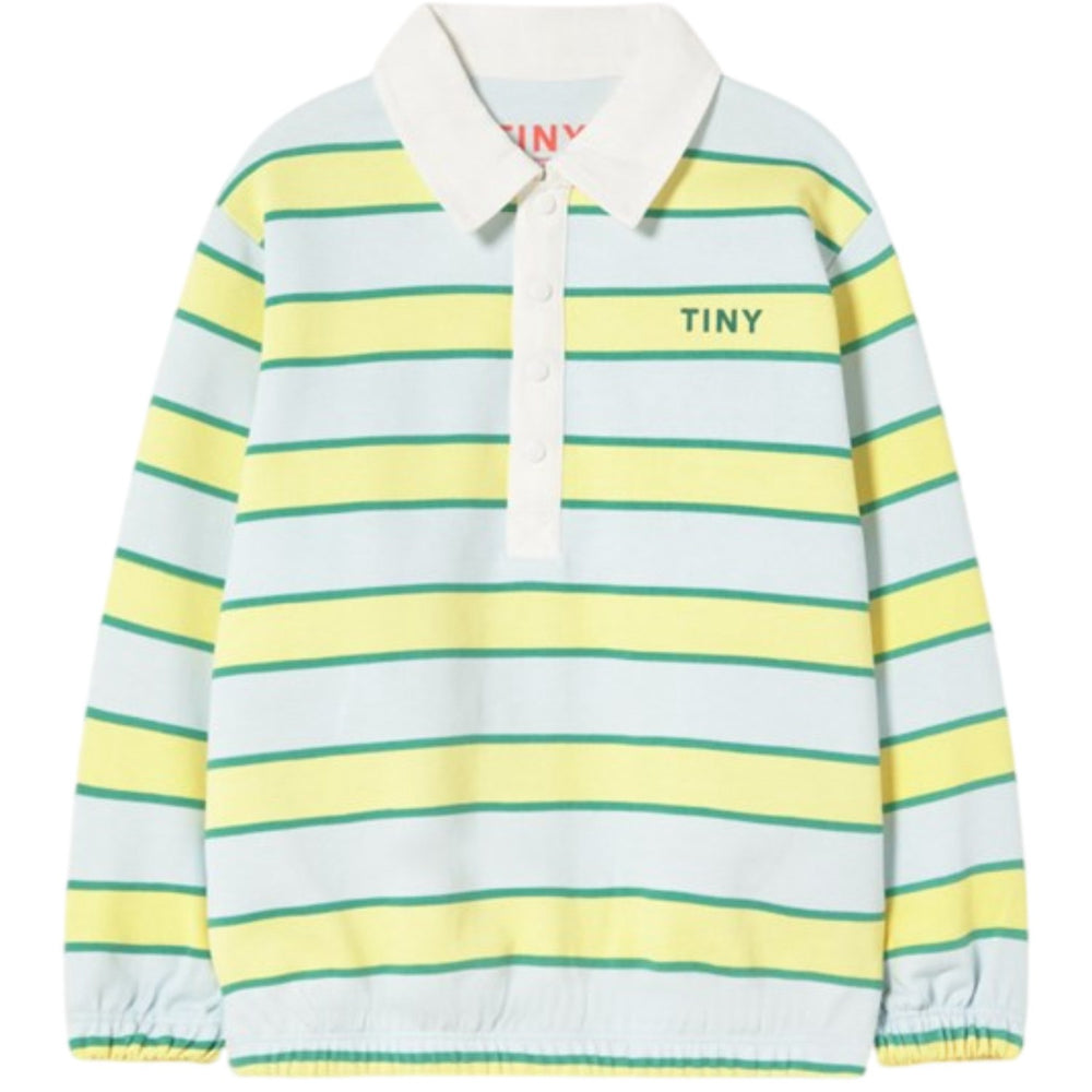 Køb TinyCottons Ice Blue Retro Stripes Polo Sweatshirt