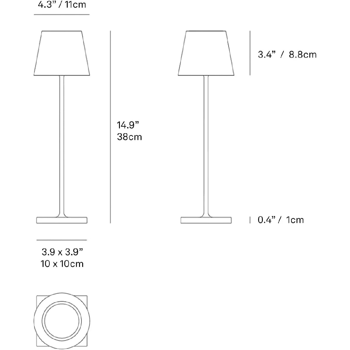 2 Pcs Lampe Rechargeable