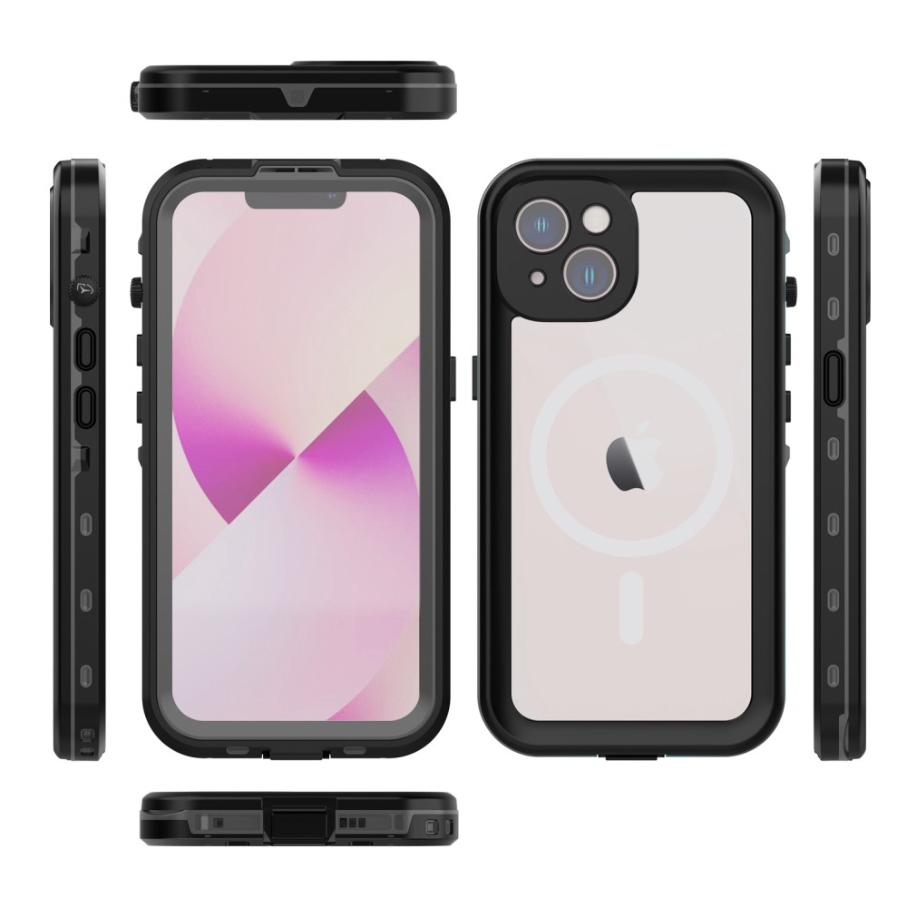 iPhone 14 MagSafe Wasserfeste Outdoor Schutz Hülle (IP68) - Schwarz