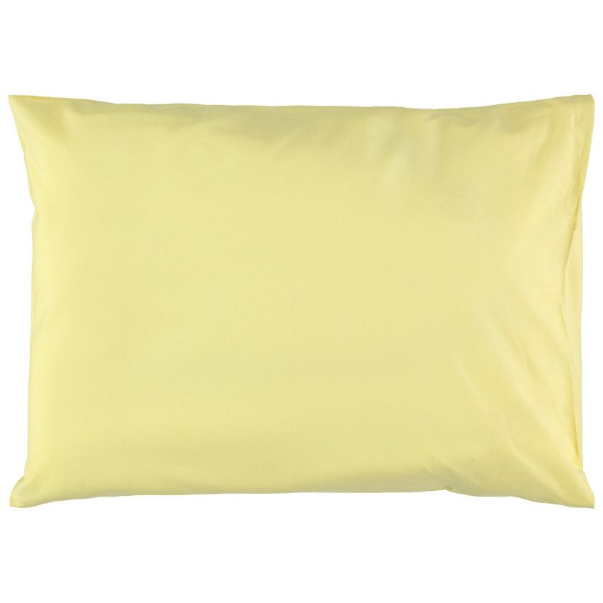 Taie d'oreiller unie 30 x 40 cm - Jaune