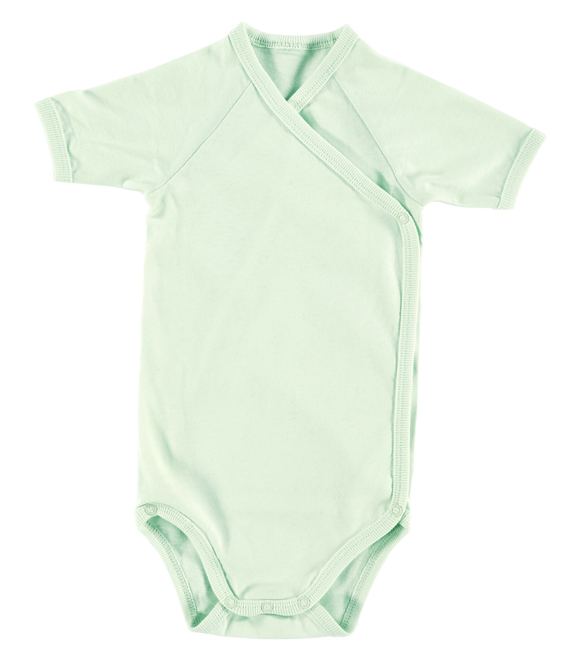 Alvi Body kurzarm 2-er Pack (BIO-Baumwolle) - Mint/Weiß