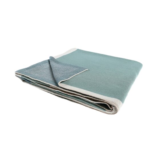 Tiga, Stegi & Ops Couverture tricot en jacquard BIO   Vert        100 x 140 cm   de               Noukies