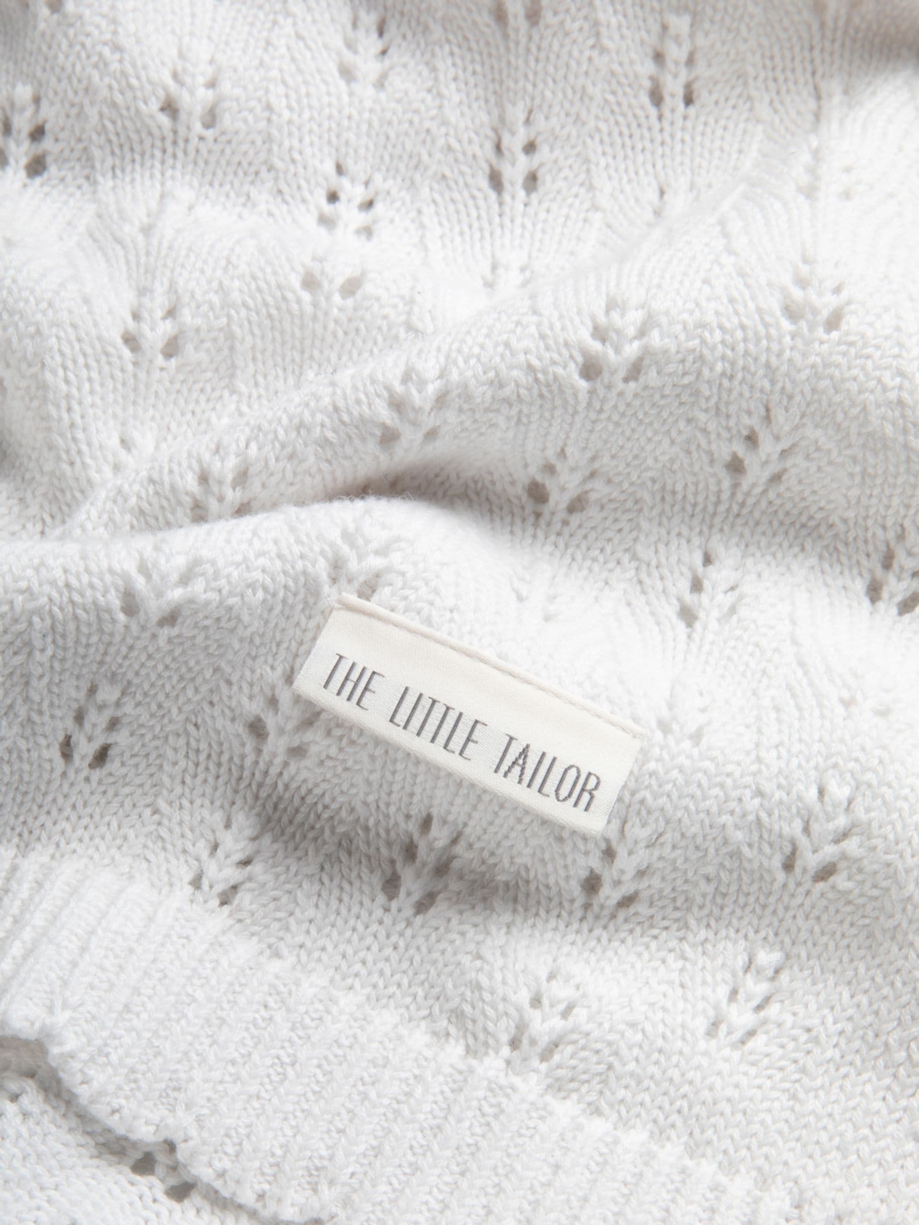 The Little Tailor ajourgebreid babydekentje van 100% katoen