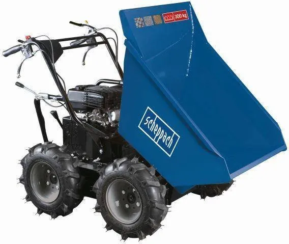 Scheppach DP3000, Motoriseret trillebør, 4 hjul, 300 kg, 196 cm³, 3,6 L, 700 mm